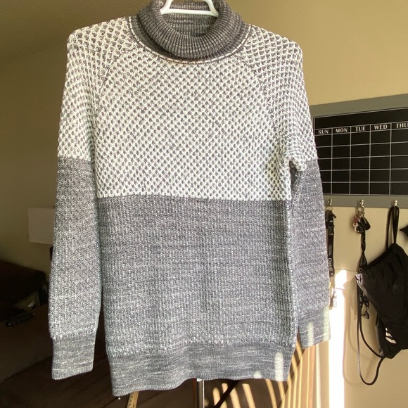 PRANA Abelle Gray Turtleneck Organic Cotton Sweater Tunic Size Small - Picture 12 of 15